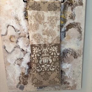 Anthropologie Beige pattern Knit Scarf